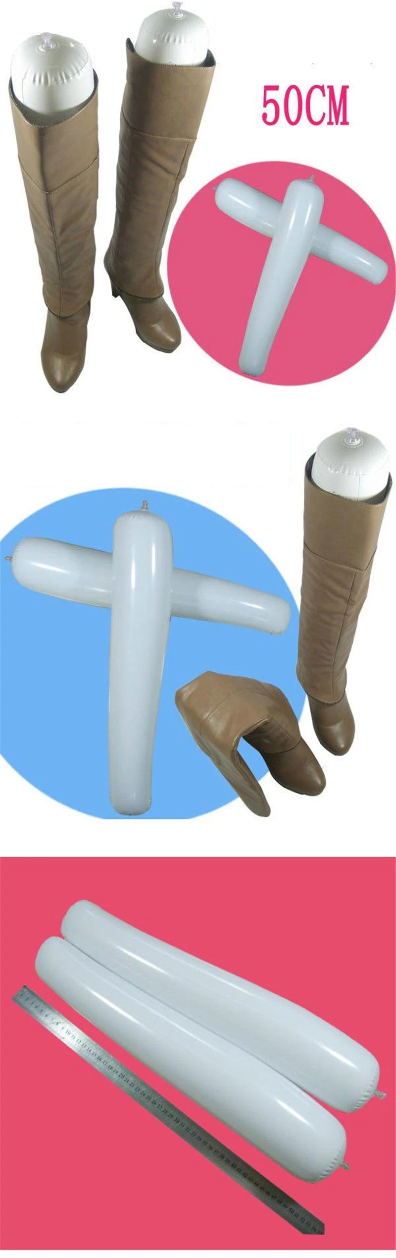 2PCS Plastic Shoe Hangers – Inflatable Long Boot Holders, 32cm & 50cm Shoe Stand, Stretcher, Support & Shaper Shoe Trees