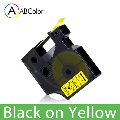 12mm Black on White Label Tape Cartridge Compatible with Dymo LabelManager 160 & 280