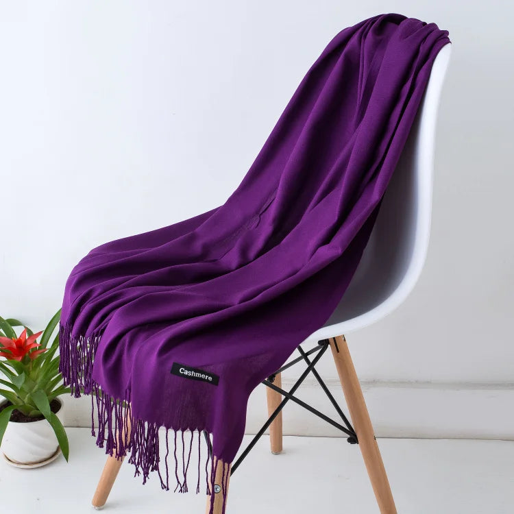 Women's Pashmina Scarf — Cashmere Feel Shawl & Wrap for Evening Dresses, Travel, Office, Winter, and Weddings