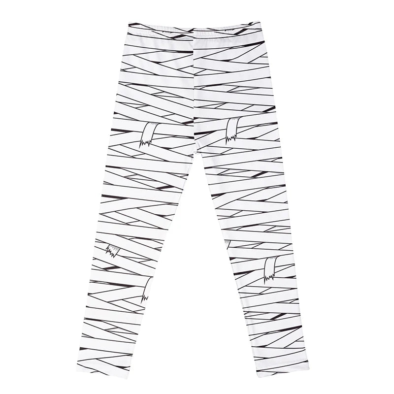 Kids Girls Cartoon Print Leggings – Soft Milk Silk Casual Stretch Sports Pants for Baby Girls Comfortable Trousers 4–12Y