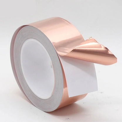 YX 10M Conductive Copper Foil Tape - Single-Sided EMI Shielding Anti-Static Adhesive Repair Tape
