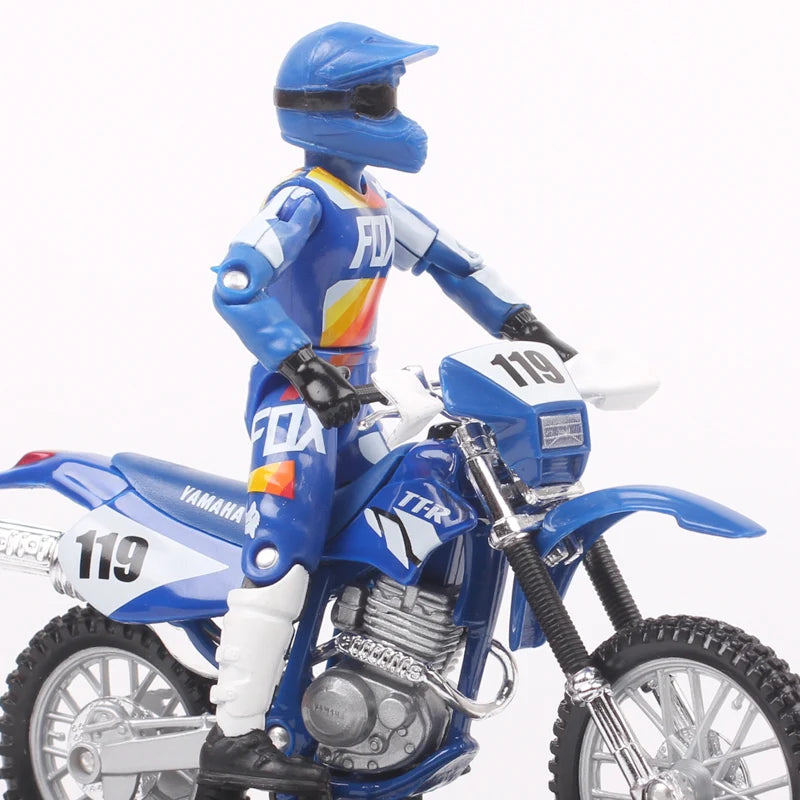 1/18 Scale 3.75" Motorcycle Racer Action Figure – Villopoto #5, Dungey #199, Pastrana Bike Model Collectible Toy