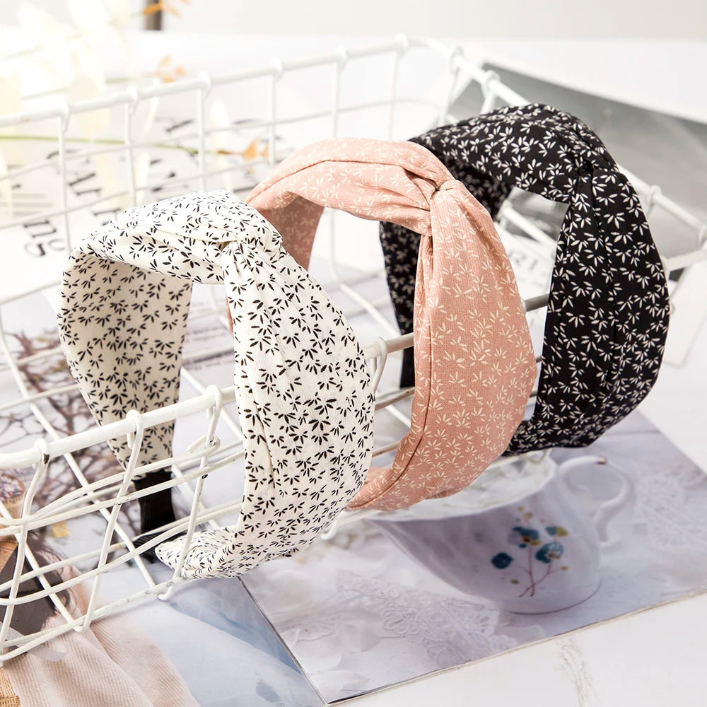 Fashion Leopard Print Headband — Wide Cross Elastic Bow Hairband for Women & Girls Hair Accessories