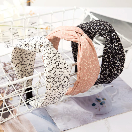 Fashion Leopard Print Headband — Wide Cross Elastic Bow Hairband for Women & Girls Hair Accessories