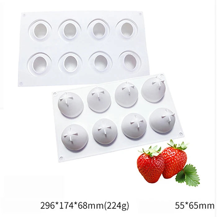 Fruit Series Silicone Cake Mold — Pineapple, Pear, Peach, Mango, Orange & Strawberry for French Dessert & Mousse Baking