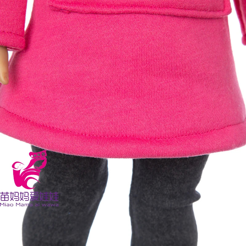 18-Inch Girl Doll Winter Coat — 43cm Baby Doll Jacket Outfit for Dressing