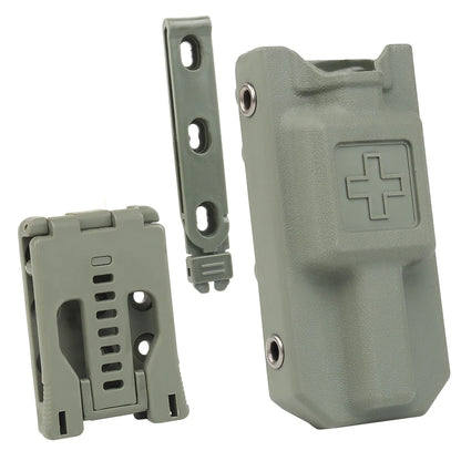 Tactical Tourniquet Pouch - EDC First Aid Holder with Belt Clip & K Sheath