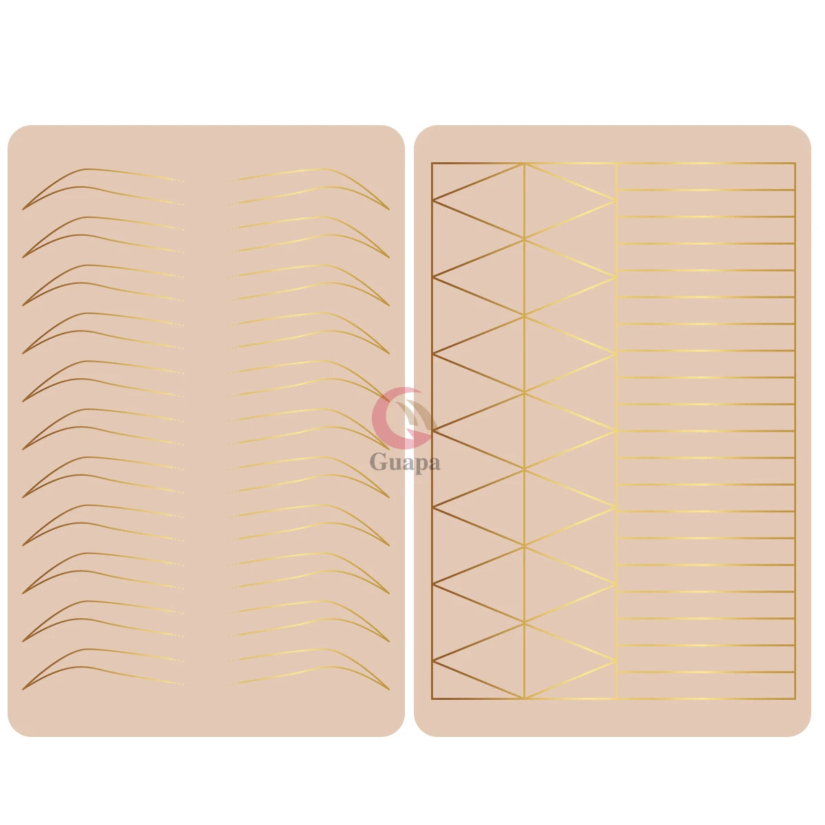 Silicone Practice Skin for Permanent Makeup — Double-Sided Latex Sheet with Brows Design for Hair Stroke Training
