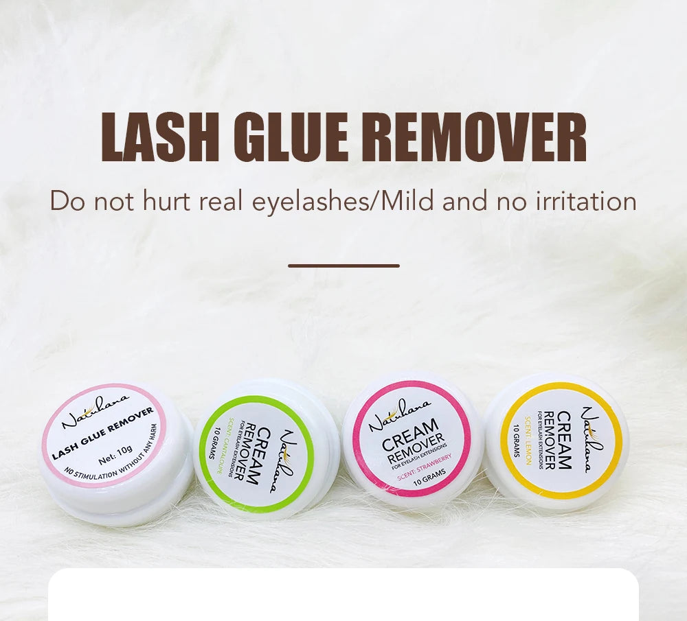 NATUHANA Eyelash Glue Remover - Quick Adhesive Unloading Cream for Eyelashes & Makeup Tools