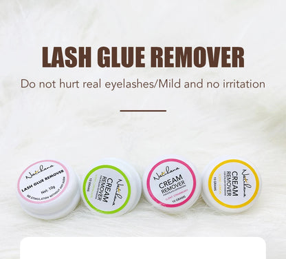 NATUHANA Eyelash Glue Remover - Quick Adhesive Unloading Cream for Eyelashes & Makeup Tools