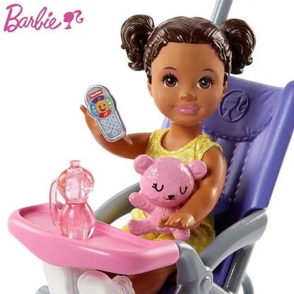 Original Barbie Baby Care Teacher Cart Playset – Princess House Role Play Toy Gift for Girls