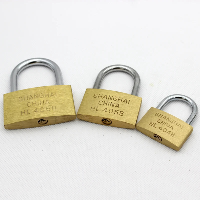 Same Key Copper Padlock – Wolf Head Brass Lock for Doors & Small Locks (20mm-40mm) with 3 Keys, Rust-Resistant