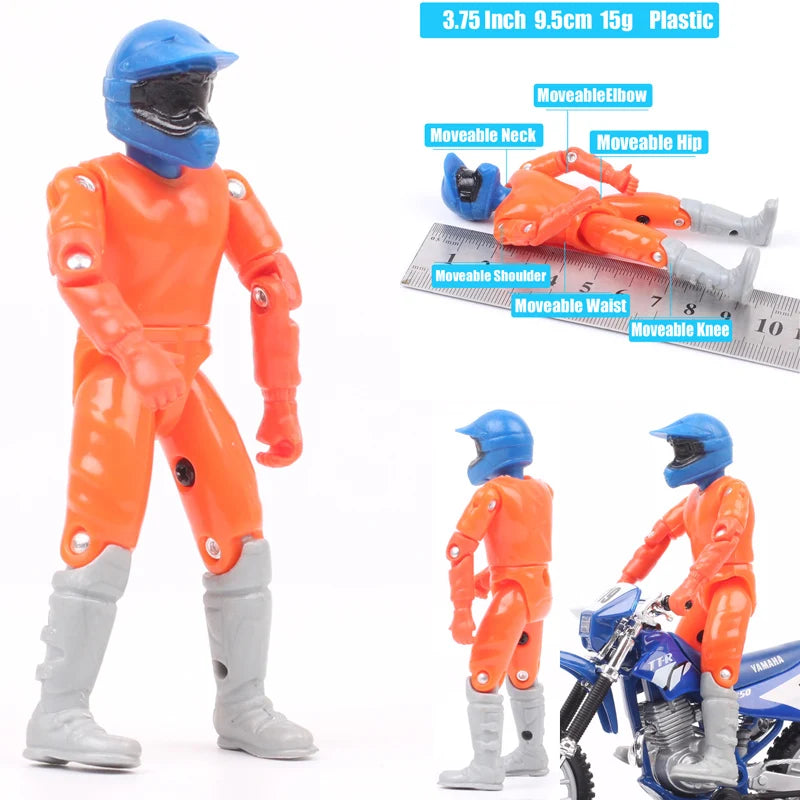 1/18 Scale 3.75" Motorcycle Racer Action Figure – Villopoto #5, Dungey #199, Pastrana Bike Model Collectible Toy