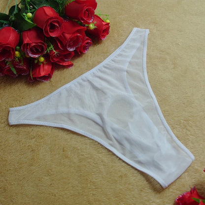 Men’s Mesh Breathable Underwear Briefs – Ultra-Thin Lightweight See-Through Style Comfortable Low-Rise Casual Underpants