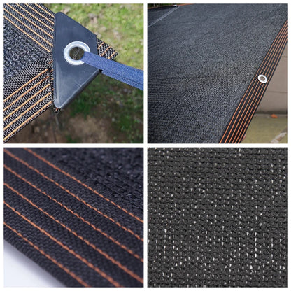 Black Anti-UV HDPE Sunshade Net - Garden Succulent Plant Shading Net for Outdoor Swimming Pool Cover - 3Pin 6Pin 12Pin Sun Shade