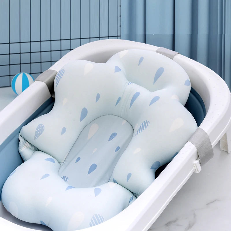 Non-Slip Baby Bath Cushion – Newborn Safety Support Pad & Soft Bathtub Mat