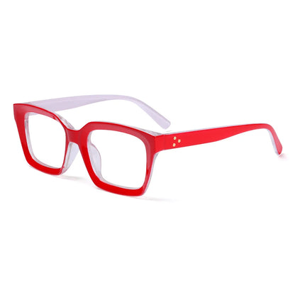 Fashion Square Reading Glasses for Men & Women – Large Frame High-Definition Presbyopia Eyewear, Diopter +1.0 to +4.0
