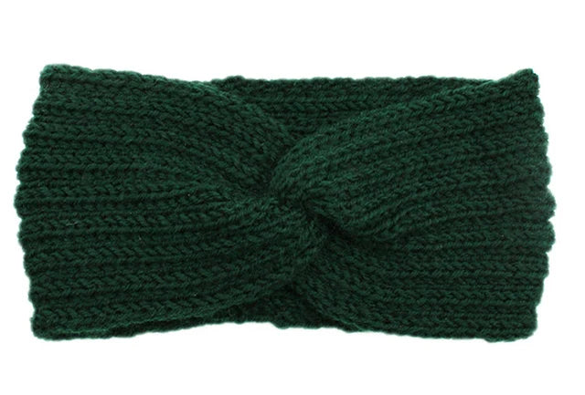 Women's Solid Color Knitted Headband – Elastic Twisted Turban Headwrap, Winter Hair Band for Girls, Fashion Hair Accessories