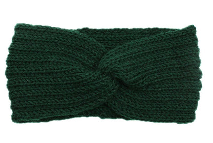 Women's Solid Color Knitted Headband – Elastic Twisted Turban Headwrap, Winter Hair Band for Girls, Fashion Hair Accessories