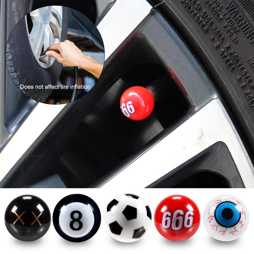 AUTCOAT Universal Car Tire Valve Caps – 4/8Pcs Wheel Dust Covers for Cars, Trucks, SUVs, Motorcycles, Bikes