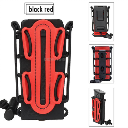 5.56mm & 7.62mm Tactical Fast Mag Pouch - MOLLE Belt Clip Soft Shell Rifle & 9mm Magazine Carrier