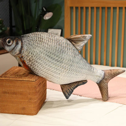30-100CM Realistic Fish Plush Toy – Soft Tilapia, Carp & Bream Stuffed Pillow, Bed Cushion, Creative Home Decor & Gift