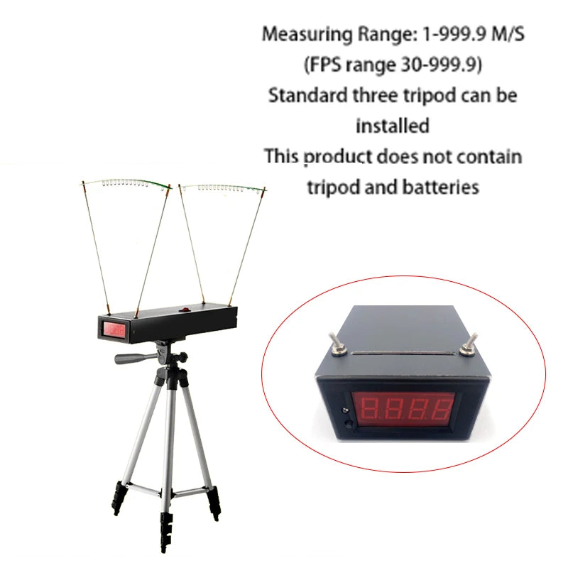 Shooting Chronograph – 30-9999 FPS Velocity Speed Meter for Slingshot, Bow, and Speed Measuring Instruments