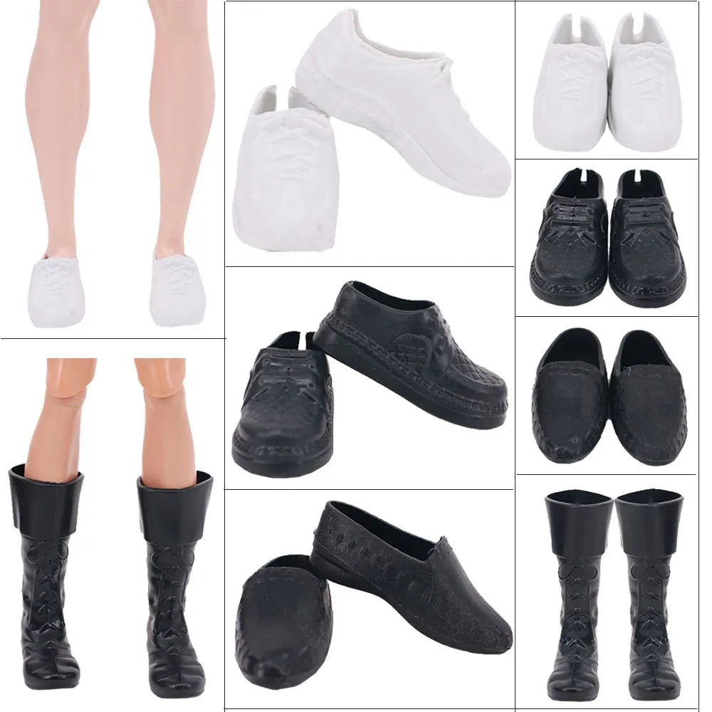30-Piece Ken Doll Accessories Set — Clothes, Glasses, Shoes, Hangers, Guitar, Skateboard & Headsets for Barbie Dolls, DIY Toy for Girls