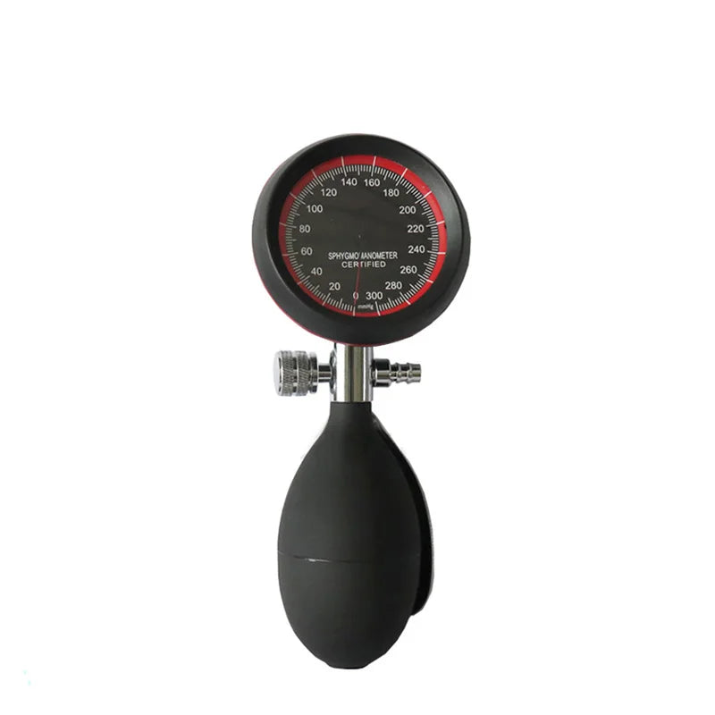300mmHg Handheld Pressure Gauge - PVC Bulb for Aneroid Sphygmomanometer NIBP Cuff Blood Pressure Accessory