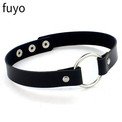 New Spike Choker Necklace – Punk Faux Leather Collar with Big Rivets, Studded Goth Style for Women & Men