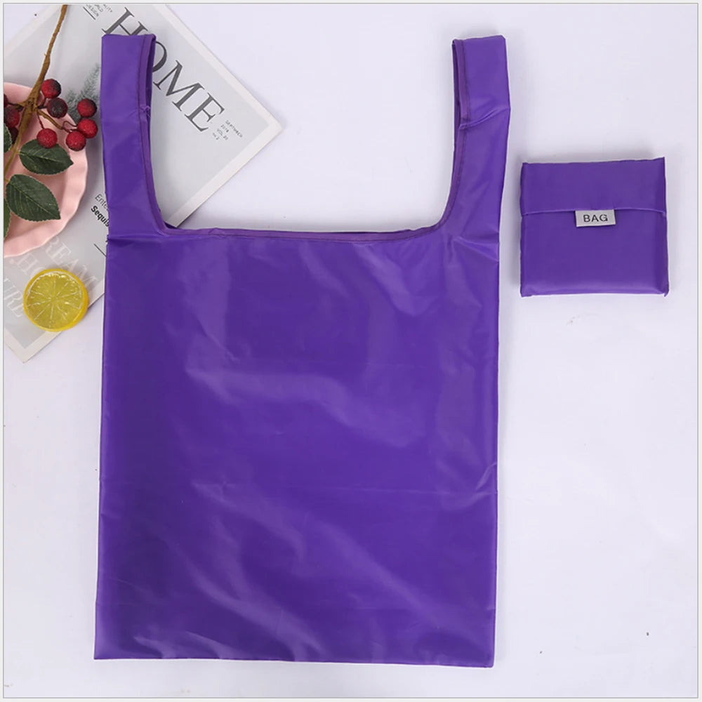 Eco-Friendly Reusable Shopping Bag — Foldable Shoulder Grocery & Market Tote for Supermarket and Everyday Use
