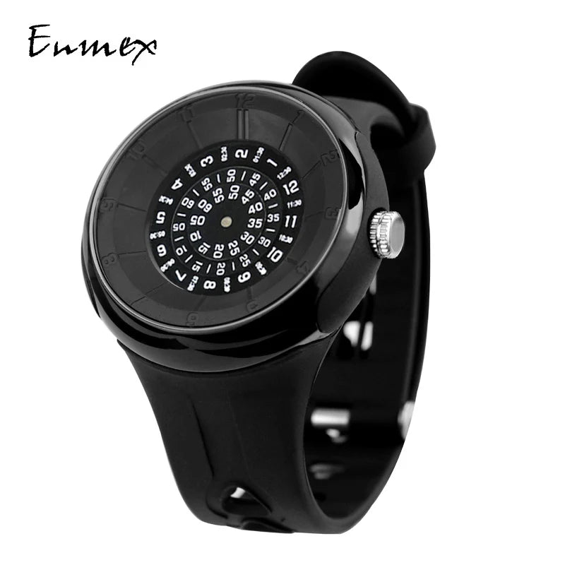 2023 Enmex Men’s Creative Industrial Quartz Watch — Digital Design Light Sports Fashion Wristwatch