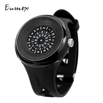 2023 Enmex Men’s Creative Industrial Quartz Watch — Digital Design Light Sports Fashion Wristwatch