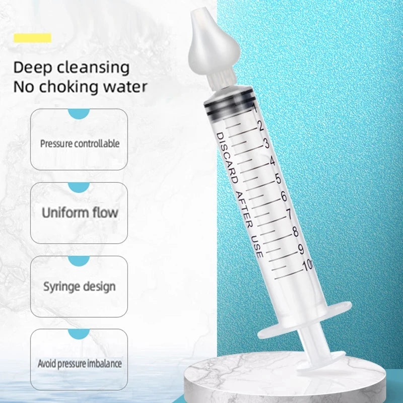 Baby Nasal Aspirator Syringe Set – 2-Piece 10mL PP Nose Cleaner for Newborns and Infants