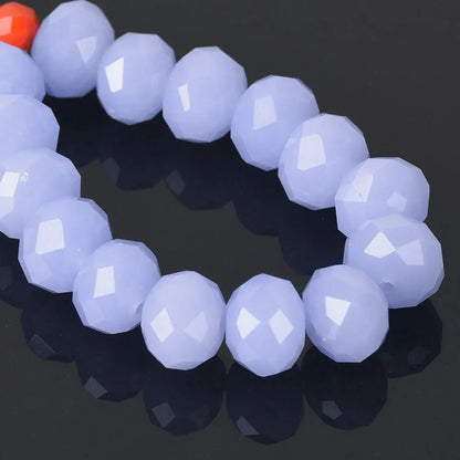 Czech Crystal Spacer Beads - Rondelle Faceted Glass Beads in Multiple Sizes for DIY Jewelry Making Crafts