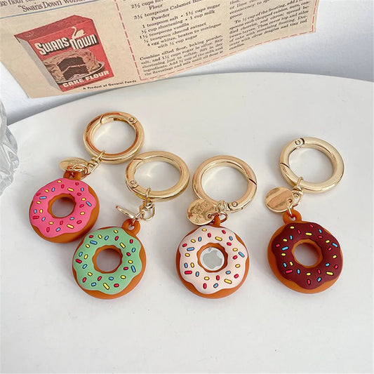 Cartoon Donut Silicone Case for Apple AirTag – Cute Protective GPS Tracker Cover for Dog Collar