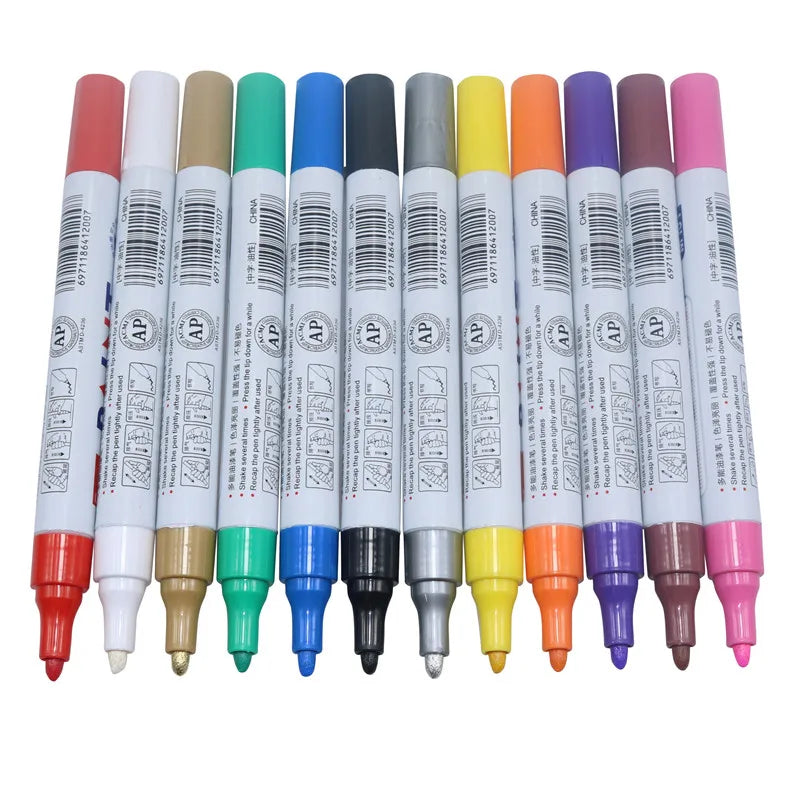 Waterproof Car Tire Paint Marker – Permanent Oily Pen for Graffiti & Tread Repair
