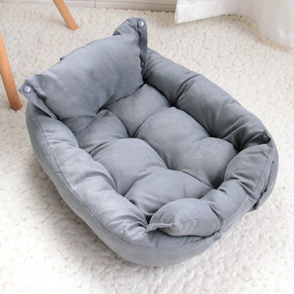 3-in-1 Multifunction Pet Bed – Soft Dog & Cat Cushion, Warm Winter Sofa Nest for Puppies & Kittens