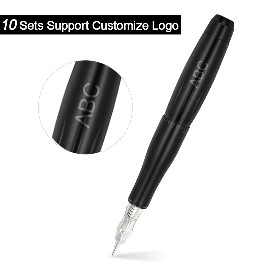 BMX Permanent Makeup Tattoo Pen - Professional Digital Dermograph Machine Set with Cartridges for Eyebrow & Lip Tattoo