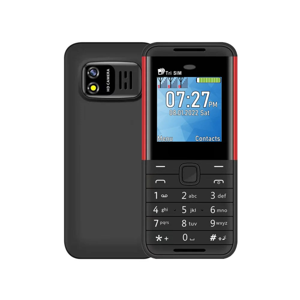 SERVO BM5310 Mini Mobile Phone — 3 SIM, 3-Standby, Auto Call Recorder, Bluetooth, Speed Dial, Magic Voice, 1.3" Display