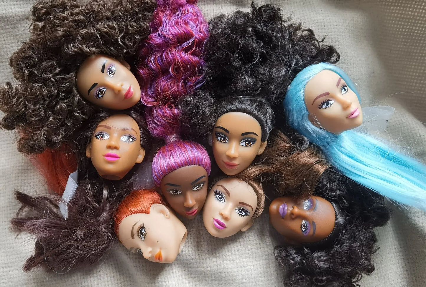 Original 1/6 Doll Supermodel FR Heads — DIY Curly Black Hair Doll Accessories, Limited Edition Collectible Gift