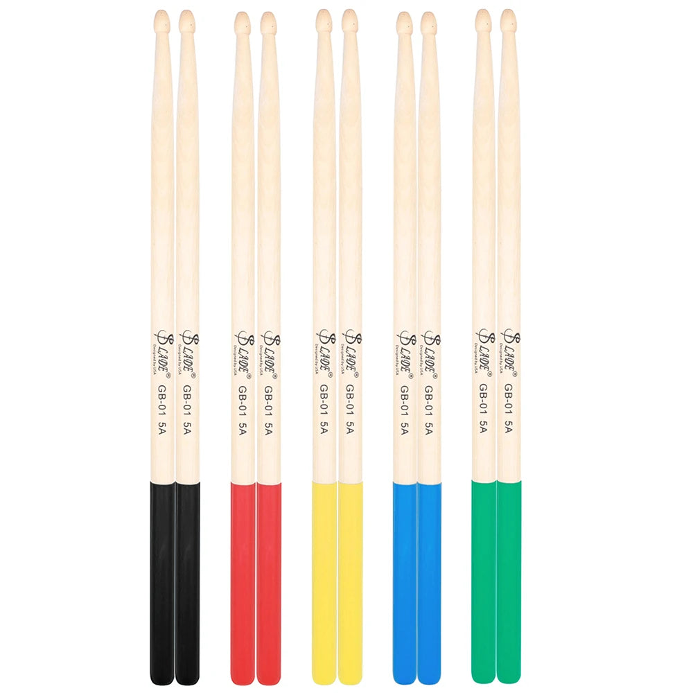 SLADE 5A Maple Drumsticks – Professional Wooden Percussion Mallets, 5 Colors