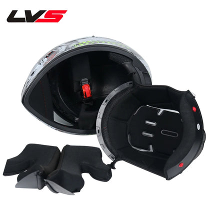 Full-Face Motorcycle Helmet — Winter Warm Double Visor Racing & Sports Motorbike Helmet