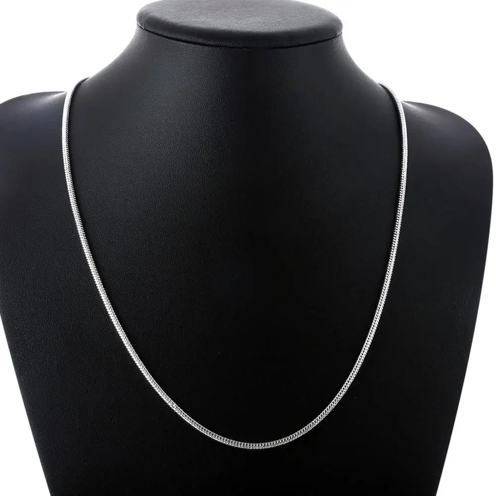 925 Sterling Silver Snake Chain Necklace — 1MM/2MM/3MM, 40–75cm for Men & Women, Fashion Jewelry Pendant, Free Shipping