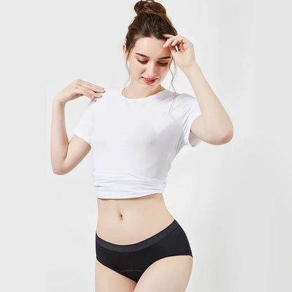 3-Pack Women’s Menstrual Briefs – Bamboo Cotton 4-Layer Absorbent Leakproof Period Underwear