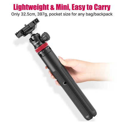 Ulanzi MT-44 1.46M Extendable Selfie Stick Tripod - with Phone Clamp for Cameras, Cellphones - Compatible with Samsung, iPhone, Huawei, Xiaomi