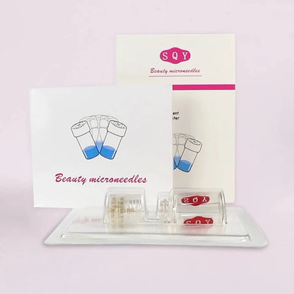 SQY 20-Pin Titanium Needle Tips for Derma Stamp - Reusable Anti-Aging & Whitening Skin Care Serum Tool