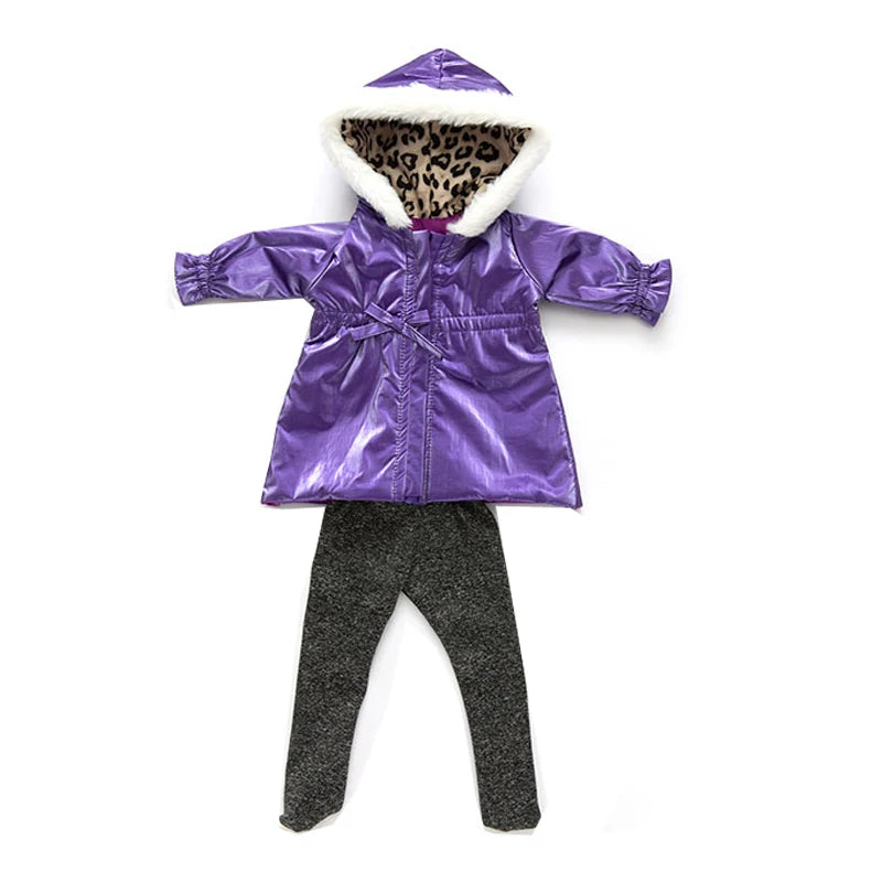 18-Inch Girl Doll Winter Coat – Jacket Outfit for 43cm Newborn Baby Dolls