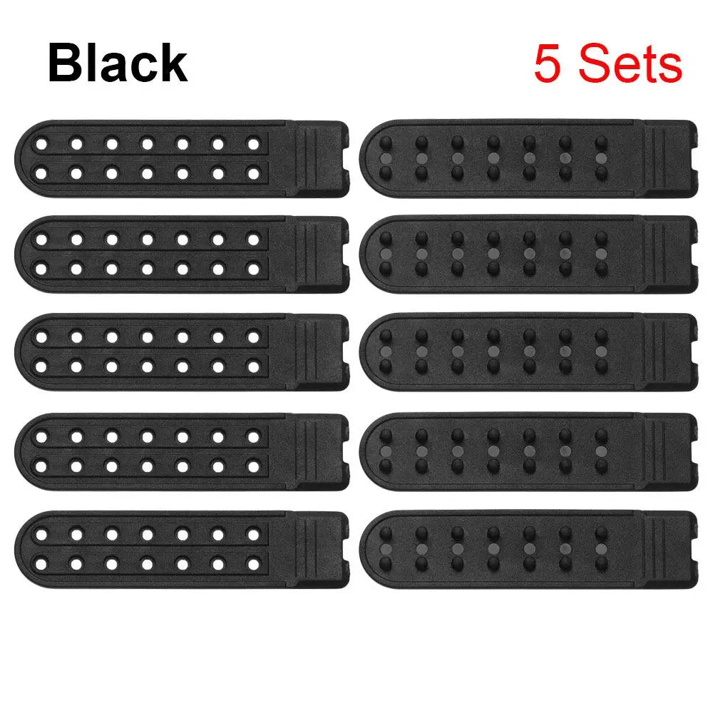 5-Set Snapback Strap Replacement - 7-Hole Adjustable Hat Repair Buckle for Baseball Caps