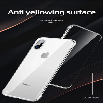 Ultra Thin Transparent PC Hard Case for iPhone 7–16 Series | Borderless Anti-Drop Protection Cover